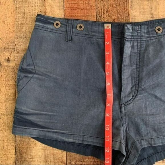 Free people women's size 12 herribone shorts with button accents - Picture 3 of 7